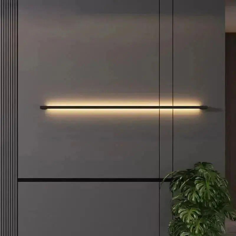 Modern Minimalist Long Wall Lamp LED Wall Mounted Light Indoor Living Room Bedroom Background Lamp Home Decora Fixtures 110/220V tableandwalllamps