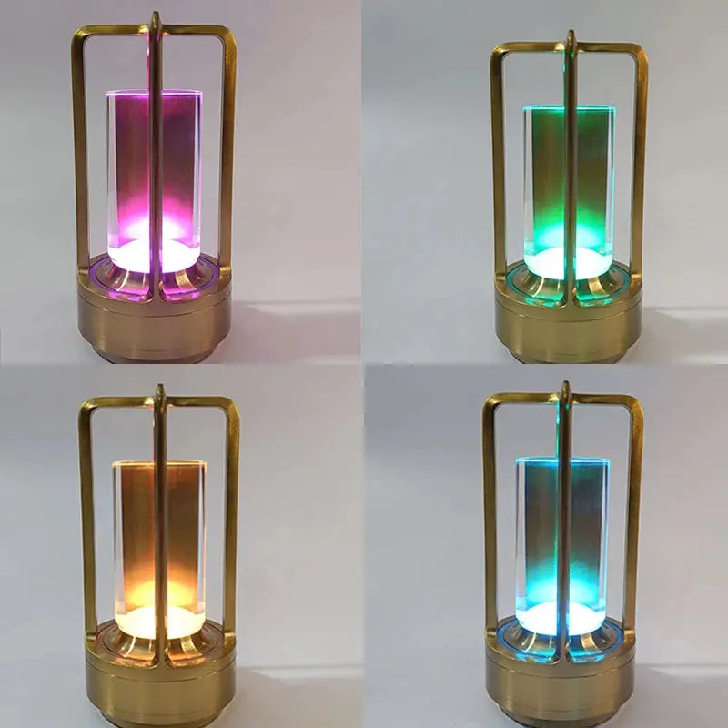 LED Crystal Table Lamp Rechargeable Touch Switch Night Light Bedroom Bedside Lamp Restaurant Room Decor Sleep Mood Light Camping tableandwalllamps