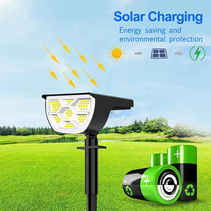 1/2/4PCS Solar Spot Light 68/72 LED Outdoor Garden Solar Landscape Spotlights Waterproof 3 Modes Wall Light Door Backyard Garage tableandwalllamps