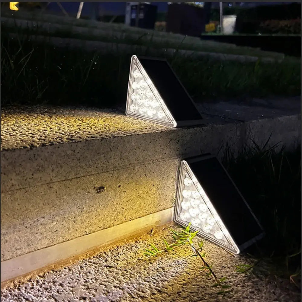 4/2Pack LED Step Lamp Stair Light Outdoor IP67 Waterproof Solar Lights With Lens Anti-theft Design Decor For Garden Deck Path tableandwalllamps