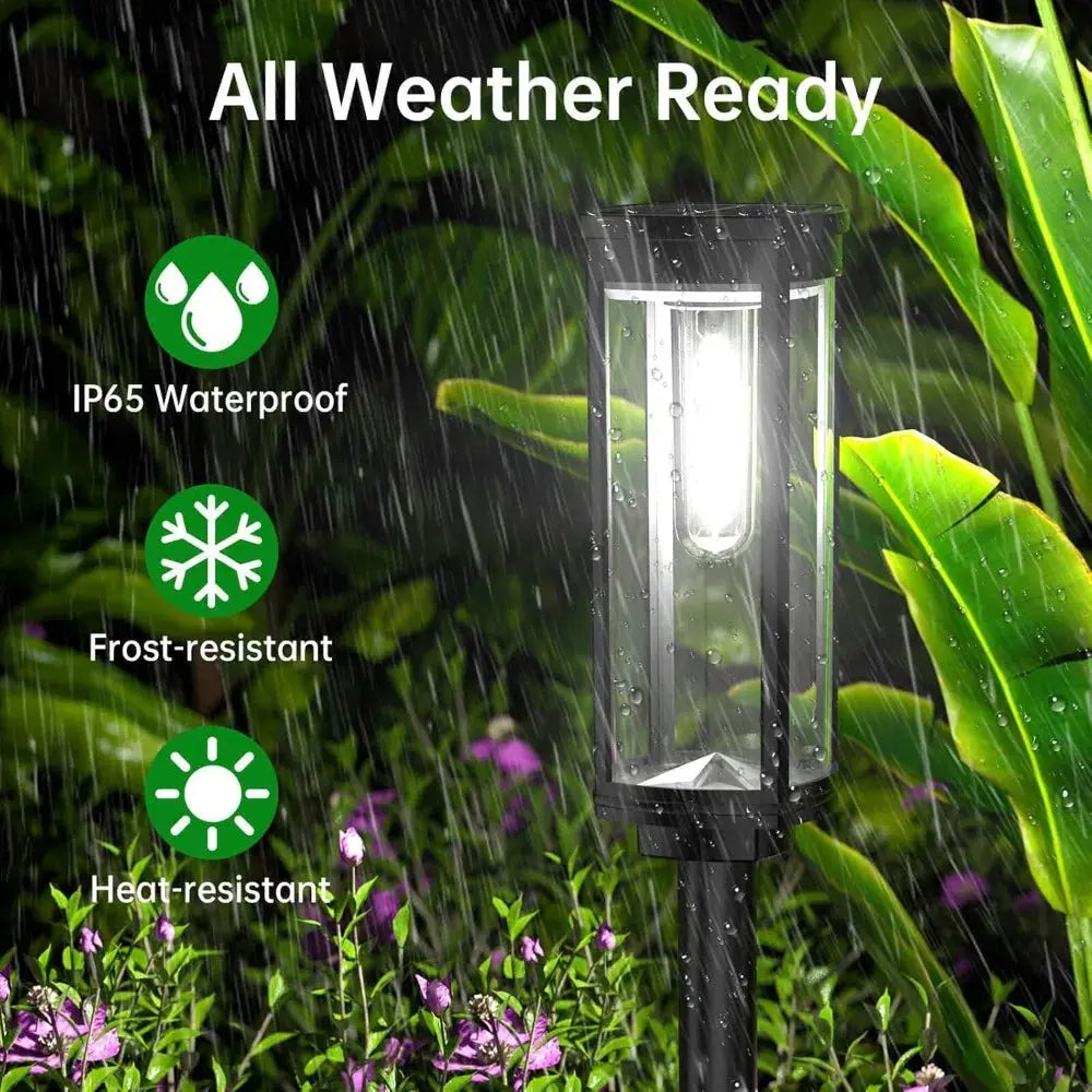 Bright Solar Pathway Lights Outdoor, 8 Pack Solar Powered Garden Lights Waterproof, Auto On/Off Solar Yard Lights for Lawn Patio tableandwalllamps