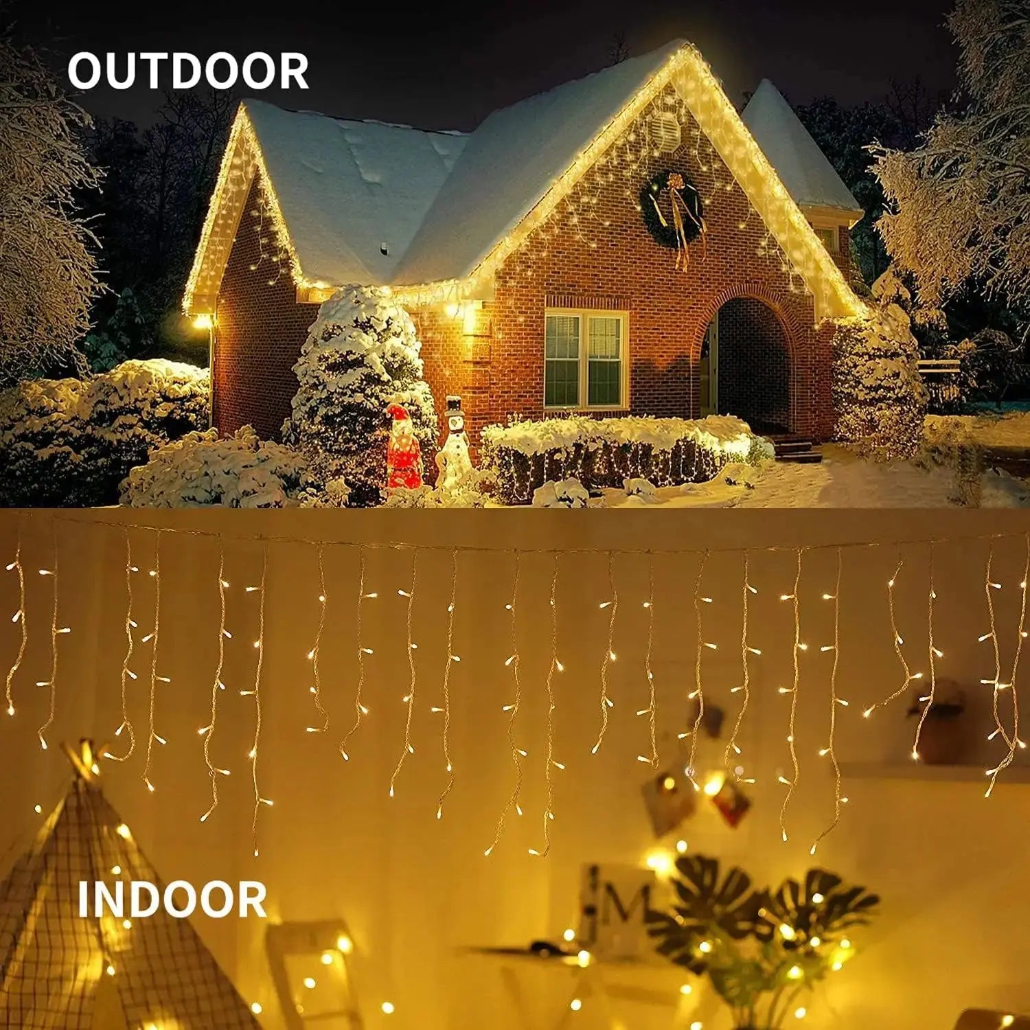 Solar Outdoor Light Garland Christmas Decorations 2023 Street Garland 8 Modes Festoon Led Light String with Remote Control tableandwalllamps