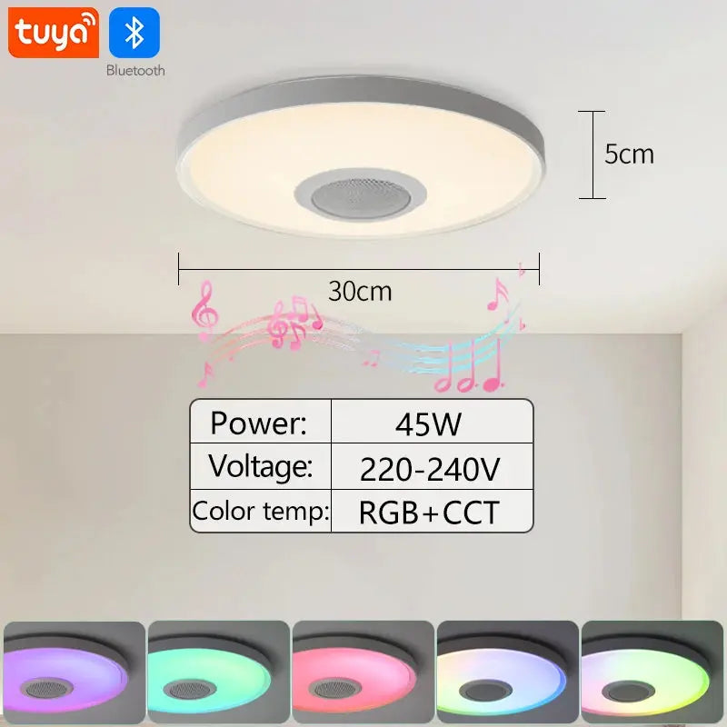 Modern Ceiling Light Tuya Smart Light 220V Music Light Dimmable Remote Control Home Lighting For Bedrooms And Living Rooms tableandwalllamps