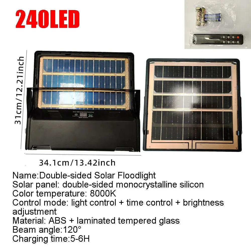 Solar Garden Lights Outdoor Waterproof with Motion Sensor and Remote Solar Street Lamp Security Lights for Parking Yard tableandwalllamps