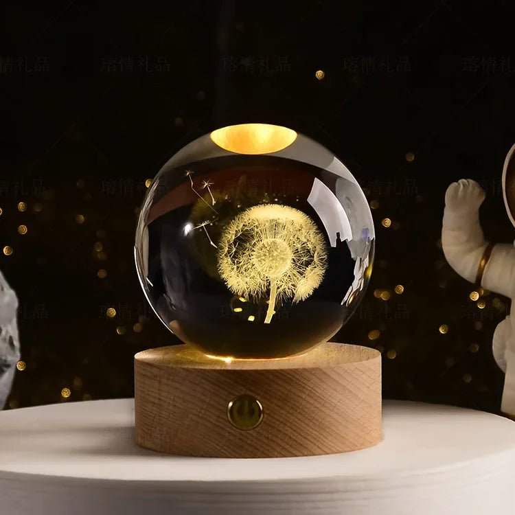 Christmas NEW LED Night Light Milky Way Galaxy Solar System Crystal Ball Children  Lamp Bedroom Ambient Light Creative Gift tableandwalllamps