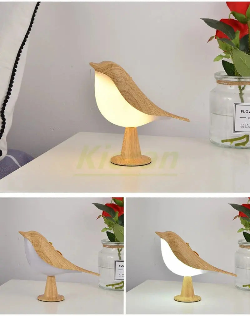 Modern Simple Magpie Led Desk Light Bedroom Study Bedside Lamp Living Room Decorate Touch Bird Floor Lamps Car Aromatherapy Lamp tableandwalllamps