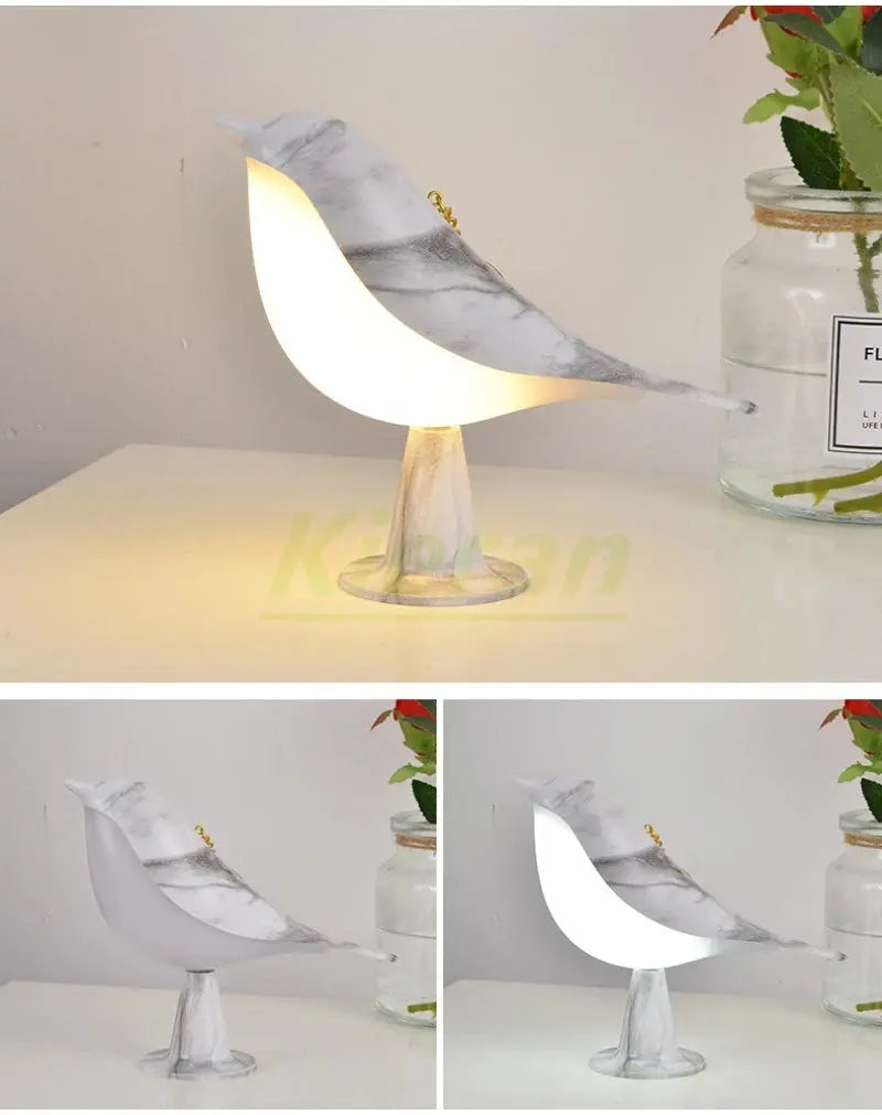 Modern Simple Magpie Led Desk Light Bedroom Study Bedside Lamp Living Room Decorate Touch Bird Floor Lamps Car Aromatherapy Lamp tableandwalllamps