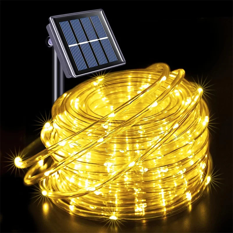 Solar String Light Outdoor Tube Rope Lights Waterproof Tube Lights for Outdoor Home Garden Parties Decor Led Lights Outdoor tableandwalllamps