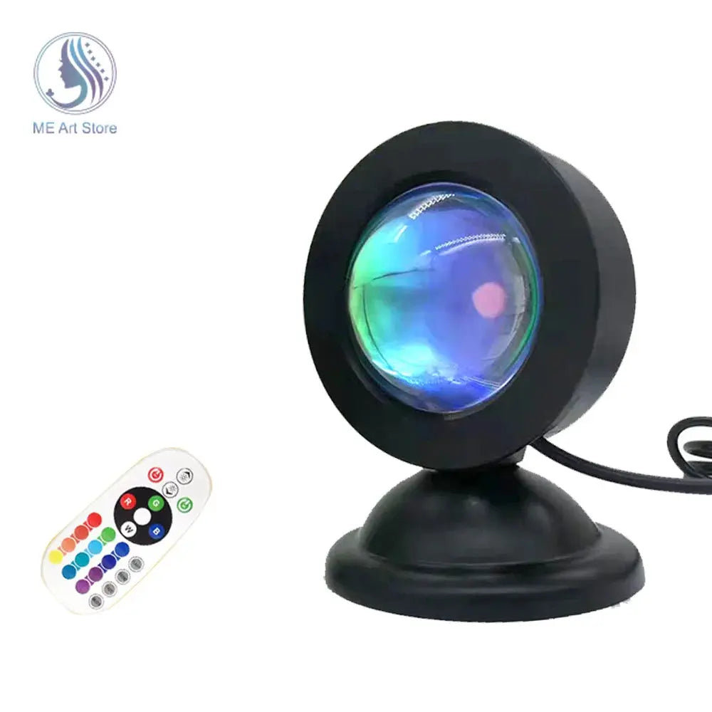 1pc-The new sunset light comes with earbuds and remote control in 16 colors Customized version tableandwalllamps