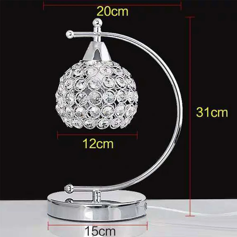 Modern Crystal Desk Table Lamp E27 Bedside Nightstand Light Crystal Bedside Home Decoration Indoor Lighting Room Night Lamp tableandwalllamps