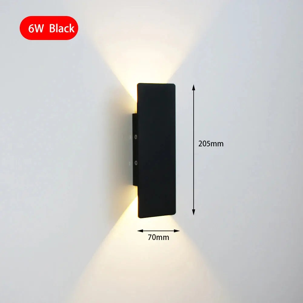 Modern Simple 6W LED Indoor Wall Lamp Bedroom Living Room Home Lighting Aisle Corridor Decoration Aluminum Wall Light AC85-265V tableandwalllamps