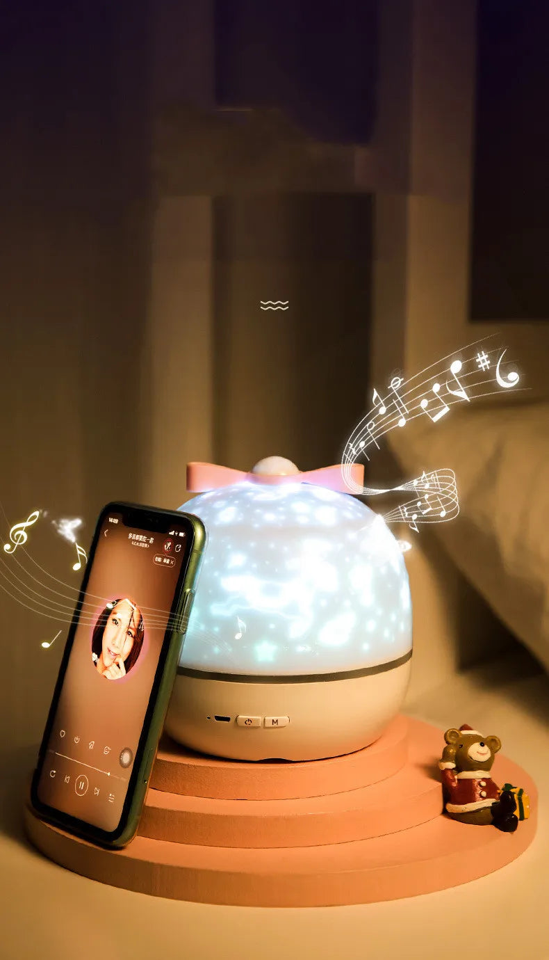 Starry Projector Night Light Rotating Sky Moon Lamp Galaxy Lamp Home Bedroom Decoration Starlight Christmas Lights for Kids Gift tableandwalllamps