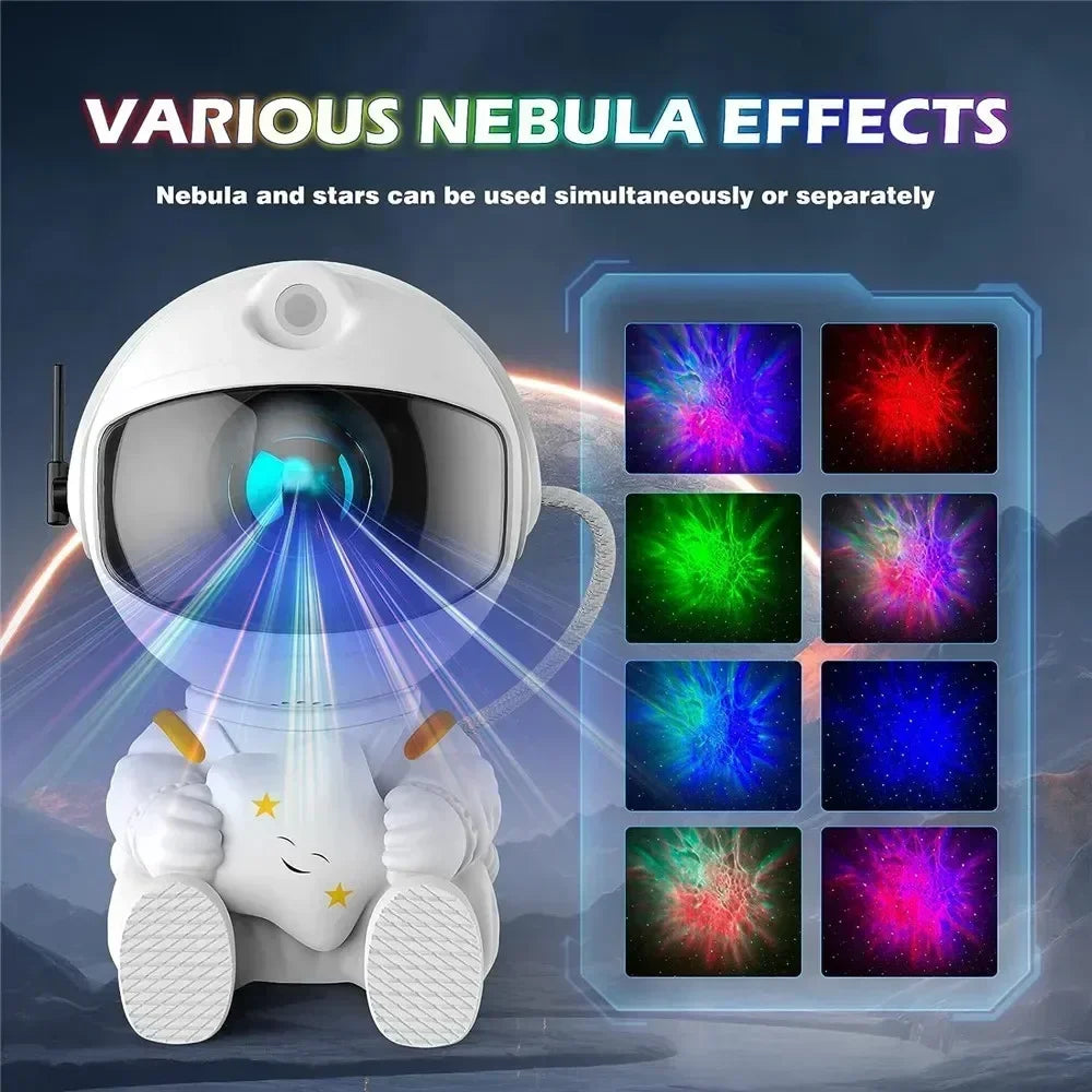 Star Projector Galaxy Night Light Astronaut Space Projector Starry Nebula Ceiling LED Lamp for Bedroom Home Decorative kids gift tableandwalllamps