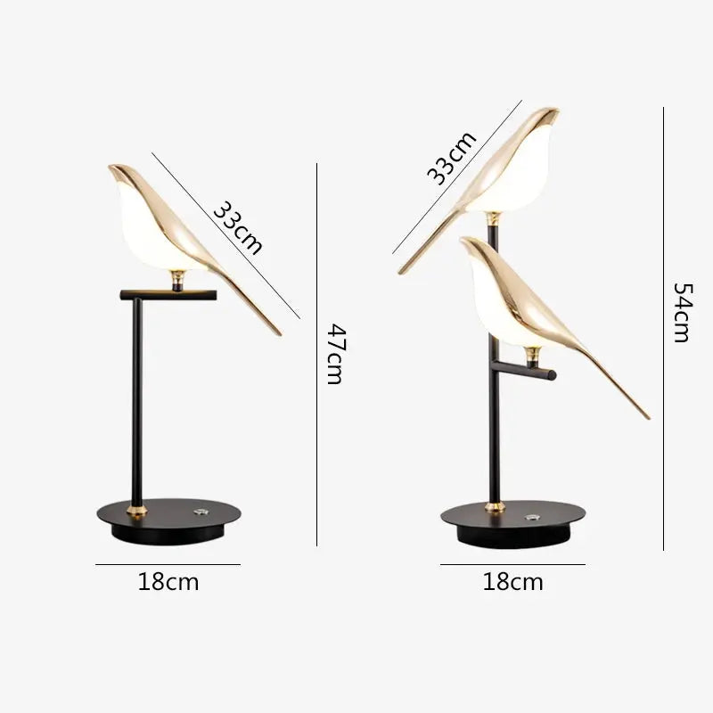 Modern LED table lamp Magpie bird model Reading lamp indoor lighting bedroom bedside living room for home decor desk lights tableandwalllamps