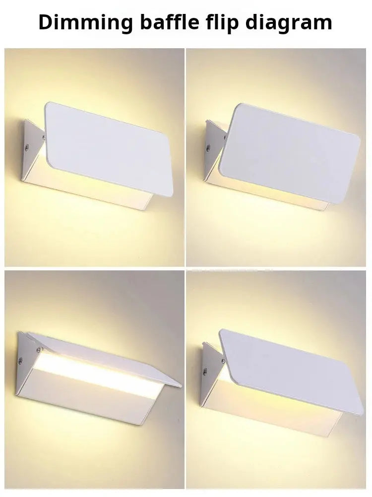 Indoor LED Wall Lamp Adjustable Angle Aluminum Alloy Wall Light Home Living Room Bedroom Vanity Mirror Bedside Lights tableandwalllamps