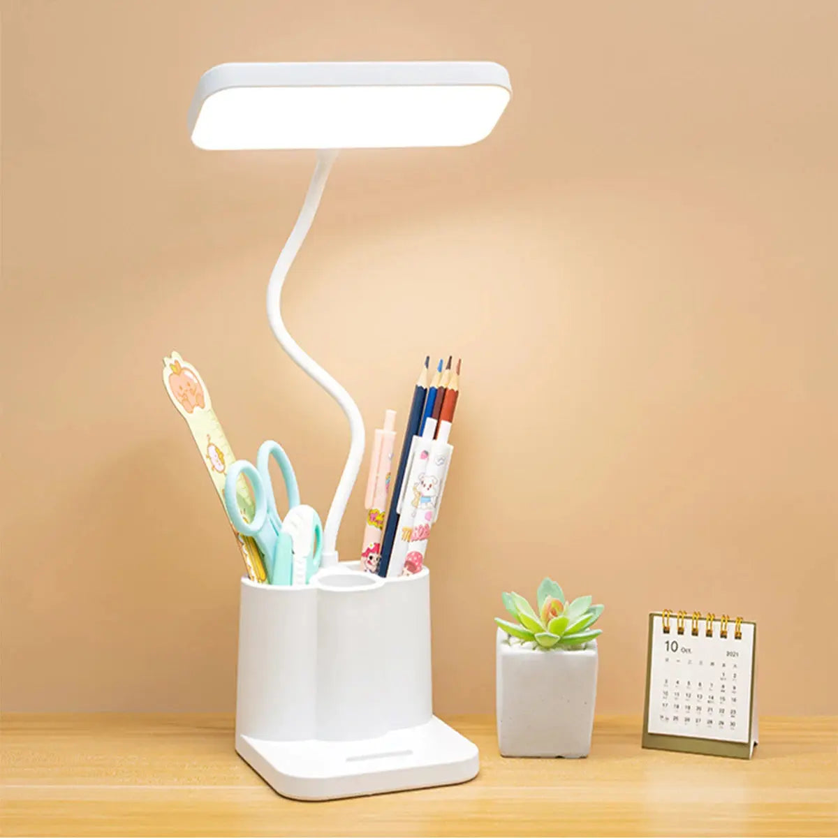 USB Rechargeable Table Lamp Learning Dormitory Bedroom Bedside LED Night Light Eye Protection 3 Levels Dimmable Touch Desk Lamp tableandwalllamps