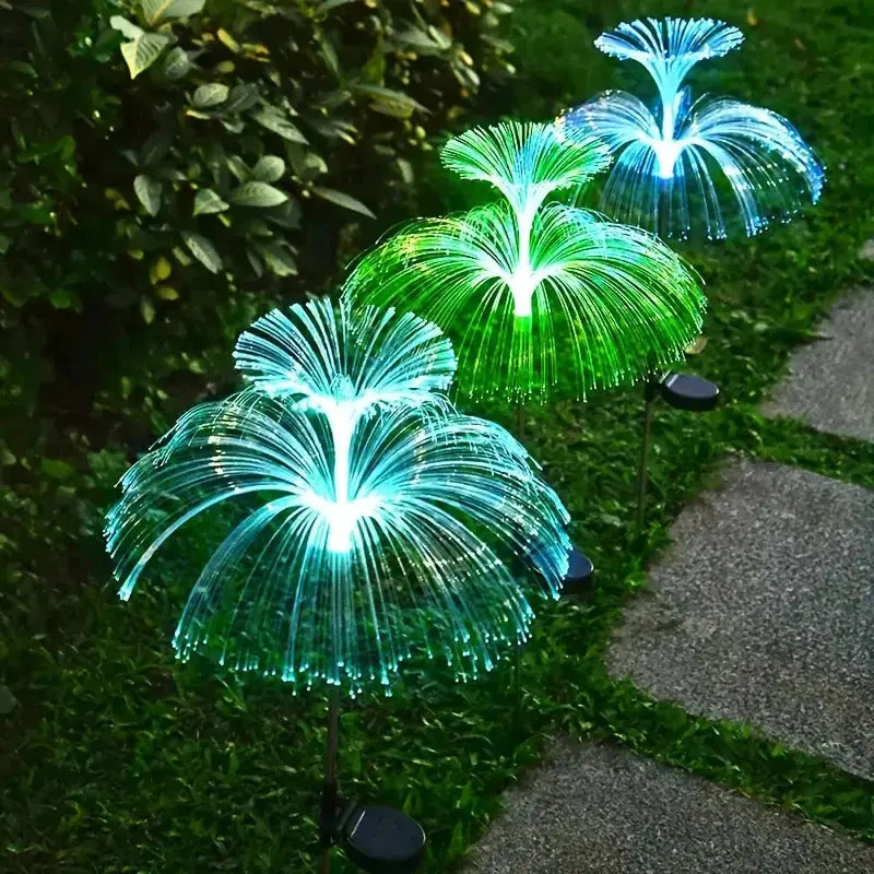 1PC Outdoor Solar Garden Lights 7 Colors Variable Solar Stake Jellyfish Reed Lights Solar Outdoor Color Changing Lights tableandwalllamps