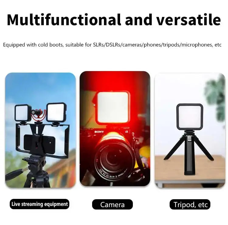 Mini RGB Hot Boot Fill Light Live Photography LED Portable Atmosphere Beauty Mobile Camera Pocket Adjustable tableandwalllamps