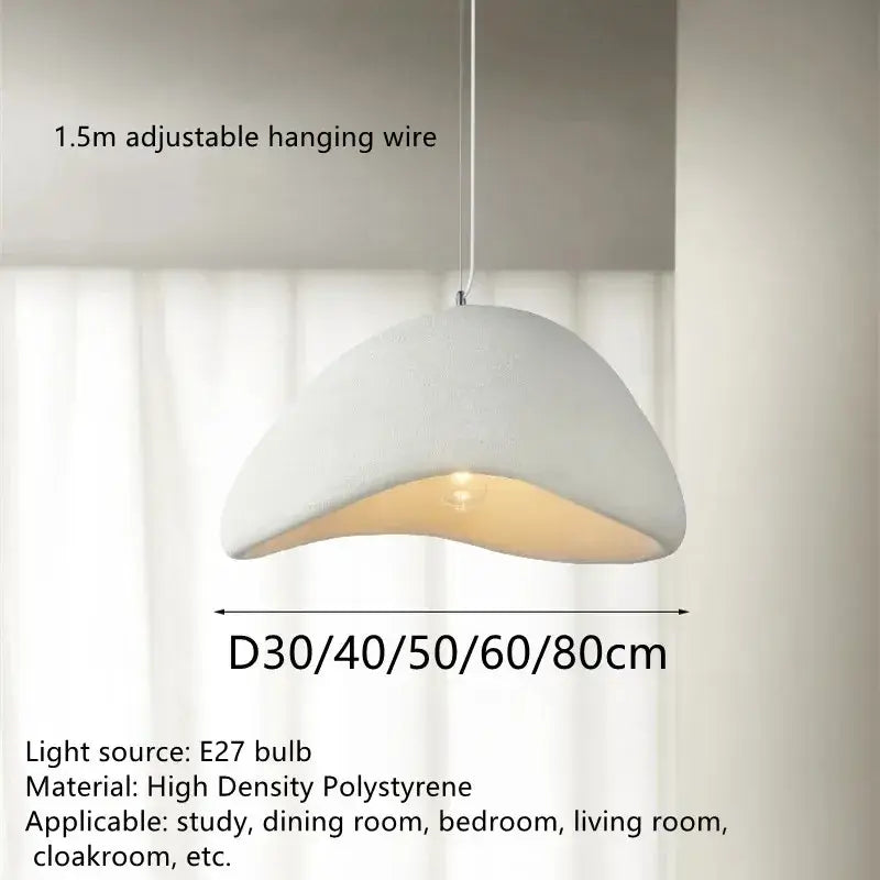 Nordic minimalist E27 pendant light with adjustable wire for dining room, bedroom, and living room decor.