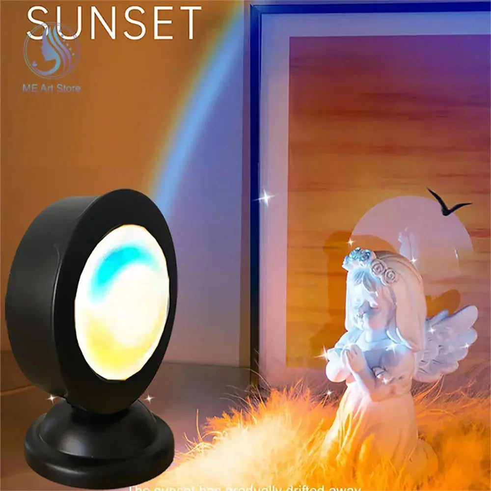 1pc-The new sunset light comes with earbuds and remote control in 16 colors Customized version tableandwalllamps