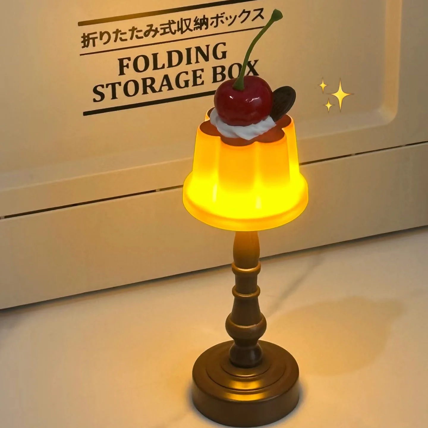 New Mini Pudding Night Light LED Night Light Battery Powered Retro Bedroom Cartoon Ornament Friend Night Light Atmosphere Lamp tableandwalllamps