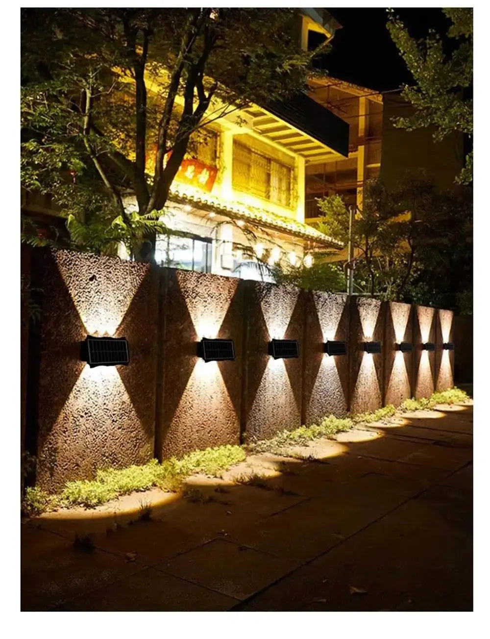 Solar Wall Light Outdoor Wall Lamp High Brightness Waterproof Decor for Home Garden Porch Solar UP and Down Illuminate Solar tableandwalllamps