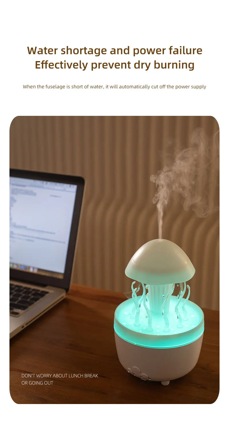 Remote Control Electric Air Humidifier Simulated Swinging Jellyfish Atmosphere Fragrance Diffuser Aroma Machine Humidifiers tableandwalllamps