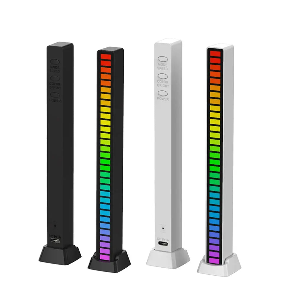 Smart RGB Symphony Sound Control LED Light Music Rhythm Ambient Pickup Lamp App Control For Compute Gaming Desktop Decor tableandwalllamps