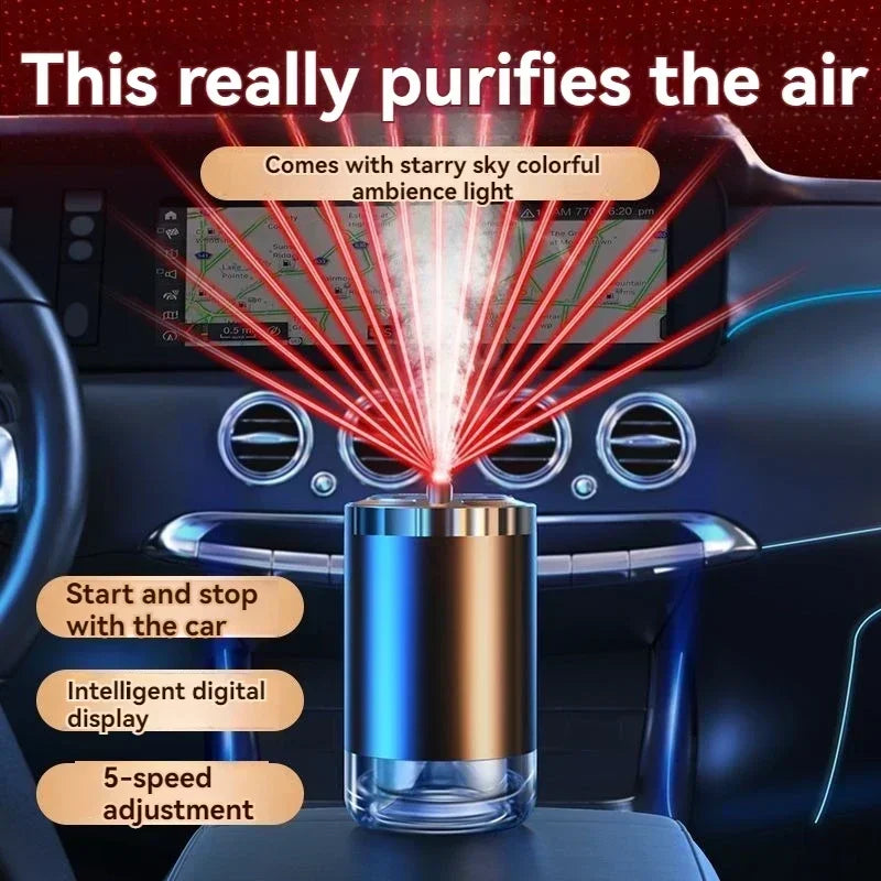 XMSJ Level 5 Adjustable Smart Car Air Freshener USB Charging Car Fragrance Diffuser Air Freshener Essential Oil Fragrance Gift tableandwalllamps