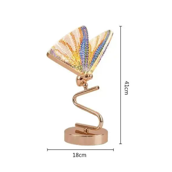 Light luxury butterfly table lamp modern LED bedroom bedside lamp study office table decor desk lamp Lighting fixtures tableandwalllamps