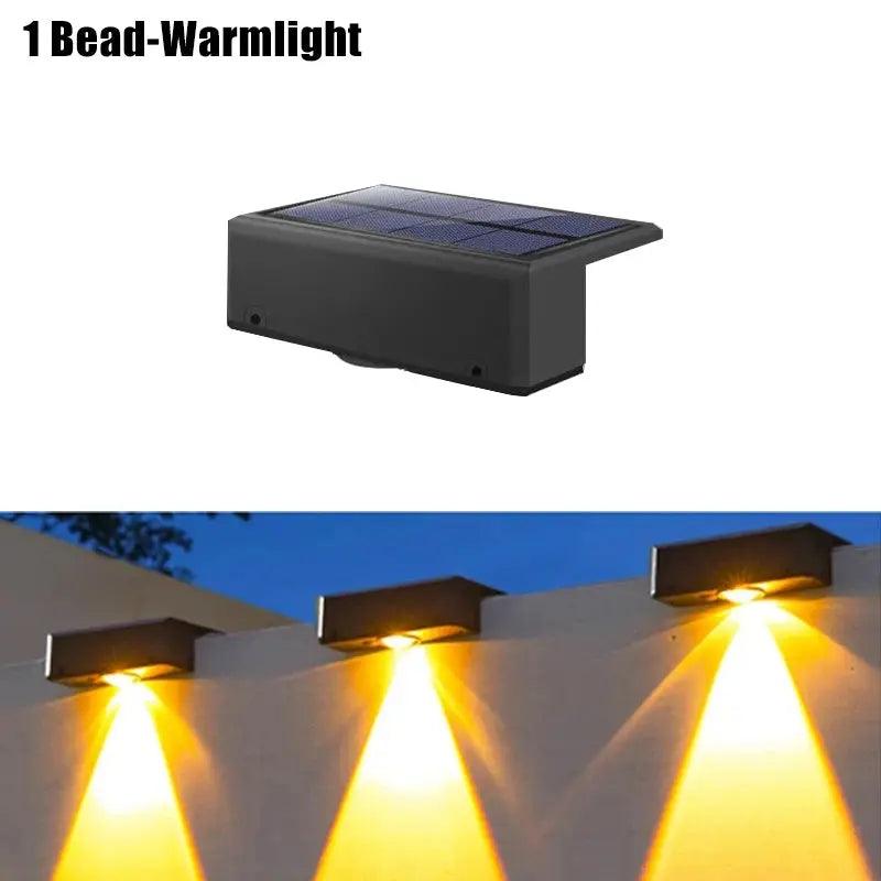 1/2/4/6 Pcs Outdoor Solar Wall Light Waterproof Fence Lamp Ultra Strong Spotlight Illumination for Garden Fence or Exterior Wall tableandwalllamps