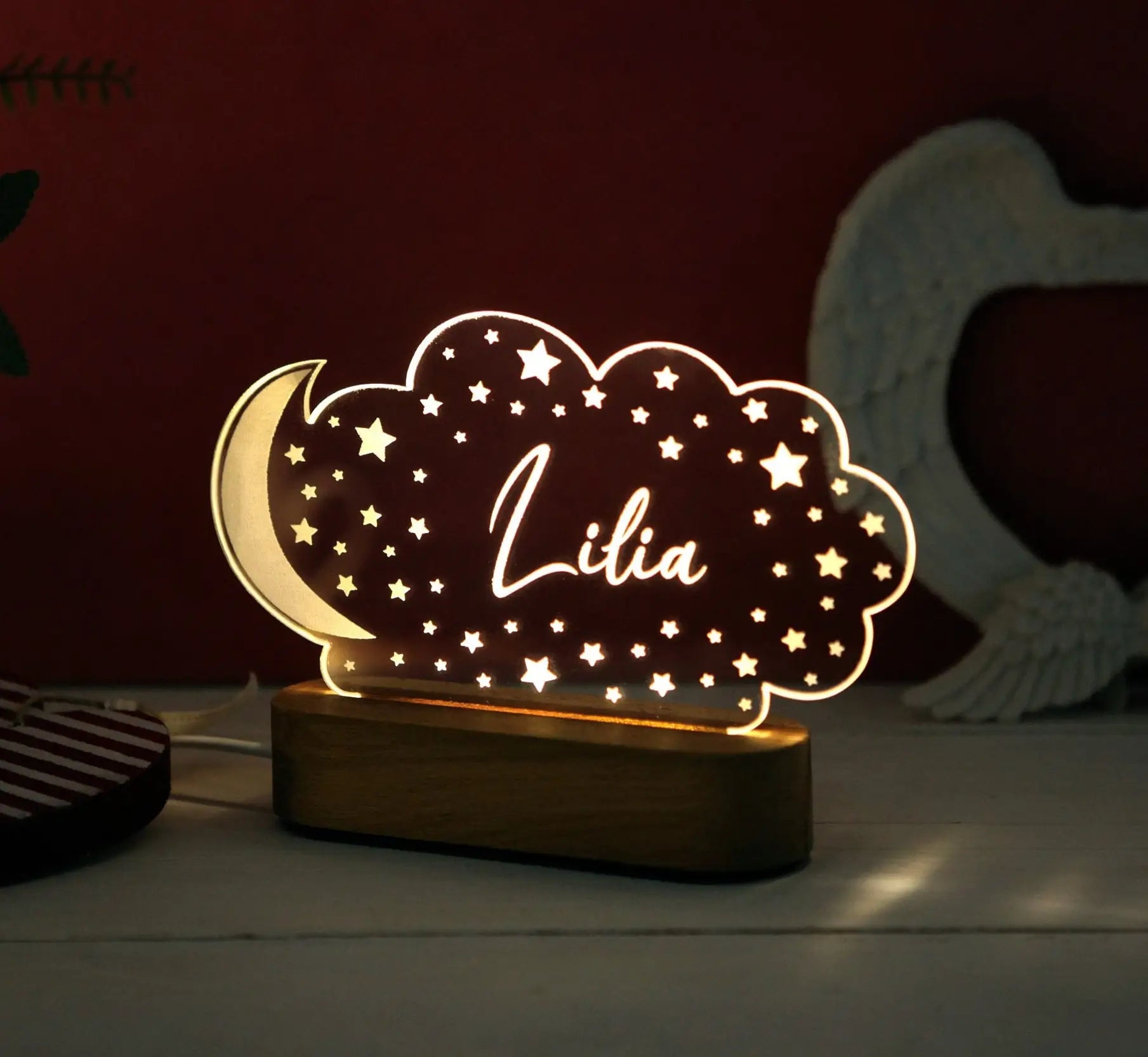 Custom Baby Kids USB Night Light Personalized Children Name Lamp Nursery Newborn Bedroom Home Decoration Birthday Souvenir Gift tableandwalllamps