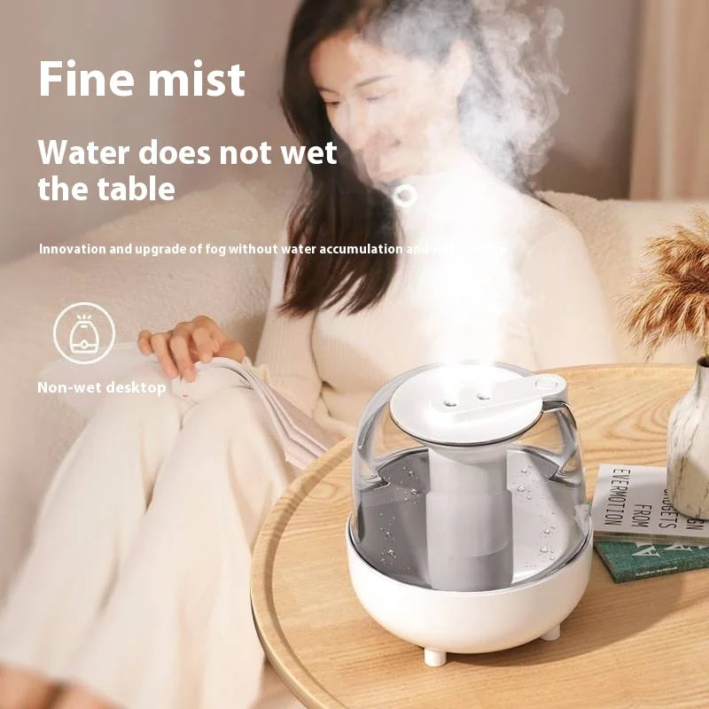 2.5L 4L Quiet Large Capacity Spray Humidifier Dual Nozzle Portable Mini Spray Humidifier Essential Oil Diffuser Air Humifier New tableandwalllamps