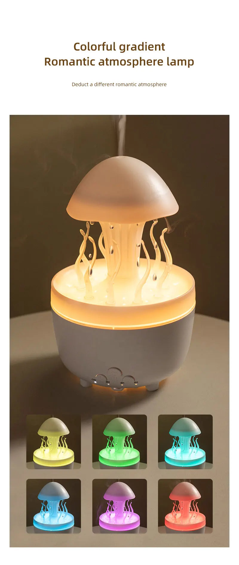 Remote Control Electric Air Humidifier Simulated Swinging Jellyfish Atmosphere Fragrance Diffuser Aroma Machine Humidifiers tableandwalllamps