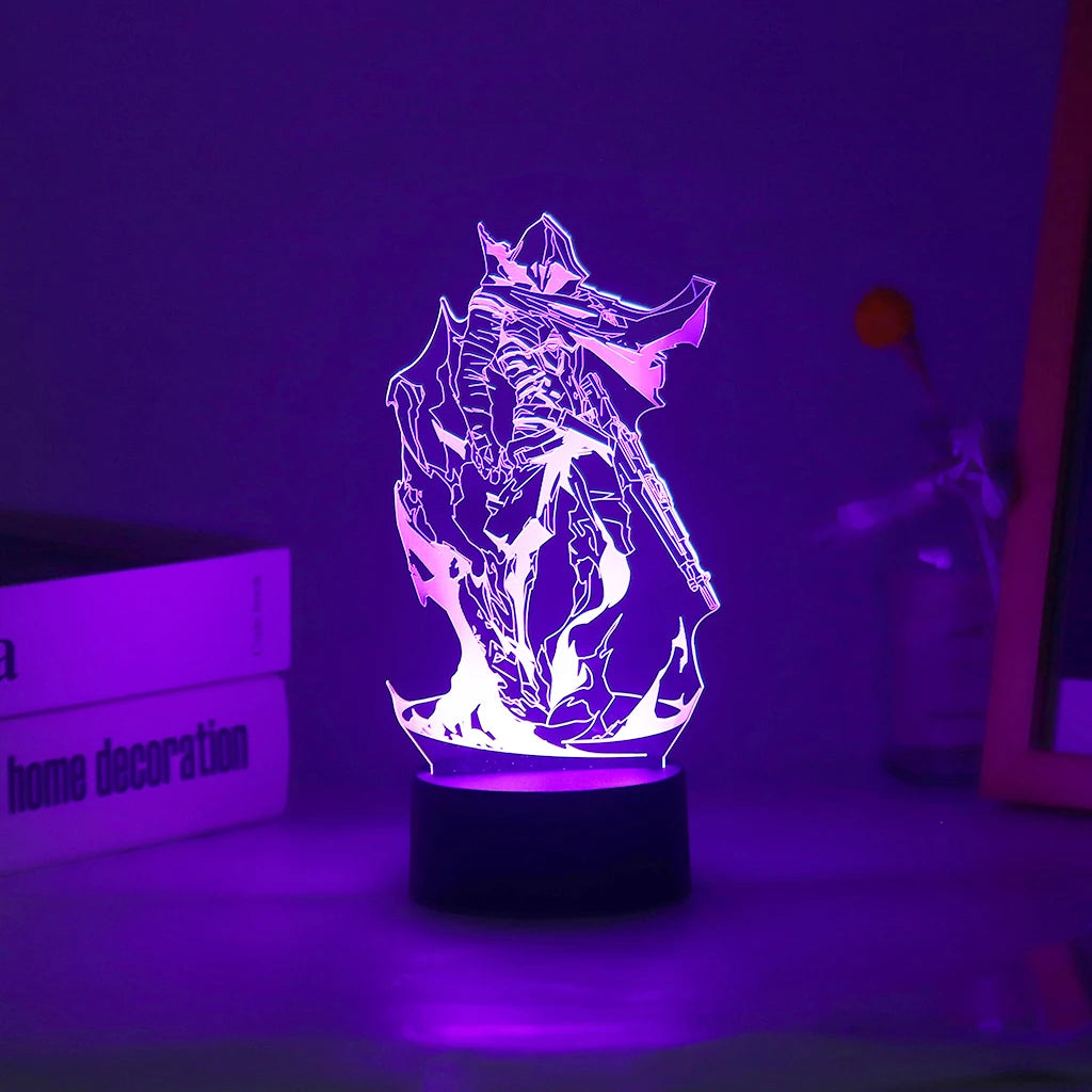 Omen Valorant Game Figure Acrylic Board Luminous Base For Kid Home Room Night Light Anime Led 3D Lamp Christmas Decor Gift Viper tableandwalllamps