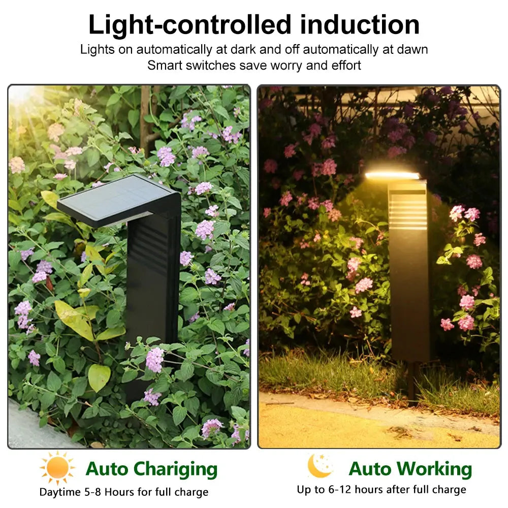 Solar Lights Outdoor Garden Decoration LED Solar Landscape Lights Waterproof Pathway Bollard Lawn Lights Yard Walkway Warm/White tableandwalllamps