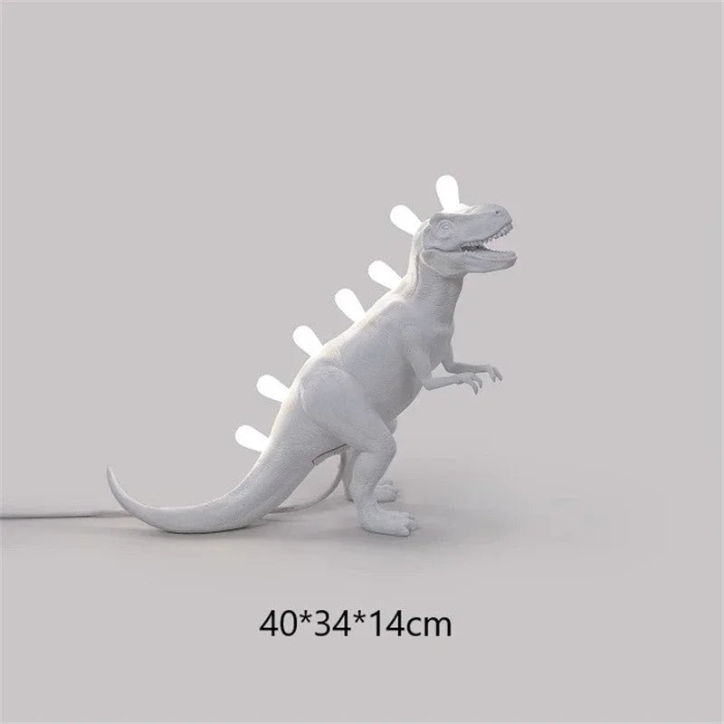 Nordic Dinosaur Resin LED Table Lamp Creative Designer Art Study Children's Room Bedhead Living  Model  Decoration Light tableandwalllamps