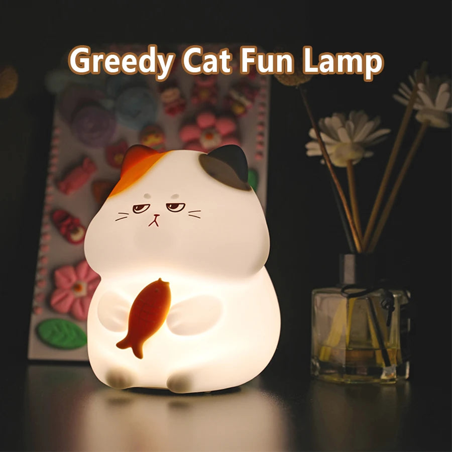 Cute Kitty Led Night Light Rechargeable Silicone Cat Table Lamp for Toddler Kids Room Bedroom Baby Nursery Lamp Birthday Gifts tableandwalllamps