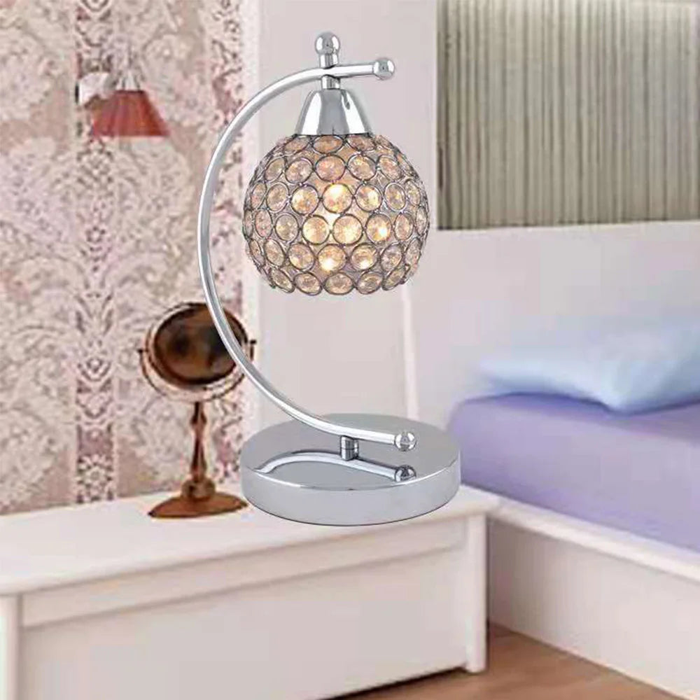 Modern Crystal Desk Table Lamp E27 Bedside Nightstand Light Crystal Bedside Home Decoration Indoor Lighting Room Night Lamp tableandwalllamps