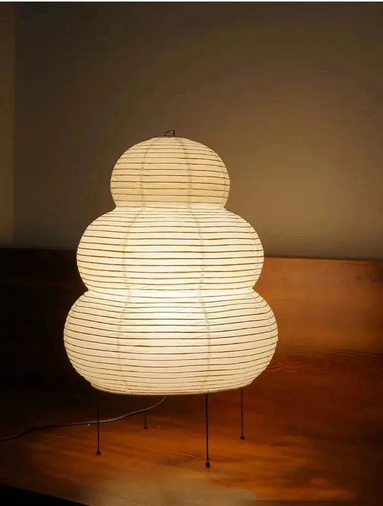 Japanese-style LED Rice Paper Table Lamp, Noguchi Three-tone Light Eye Protection Japanese Lamp, Living Room, Hotel Bedroom, Bed tableandwalllamps