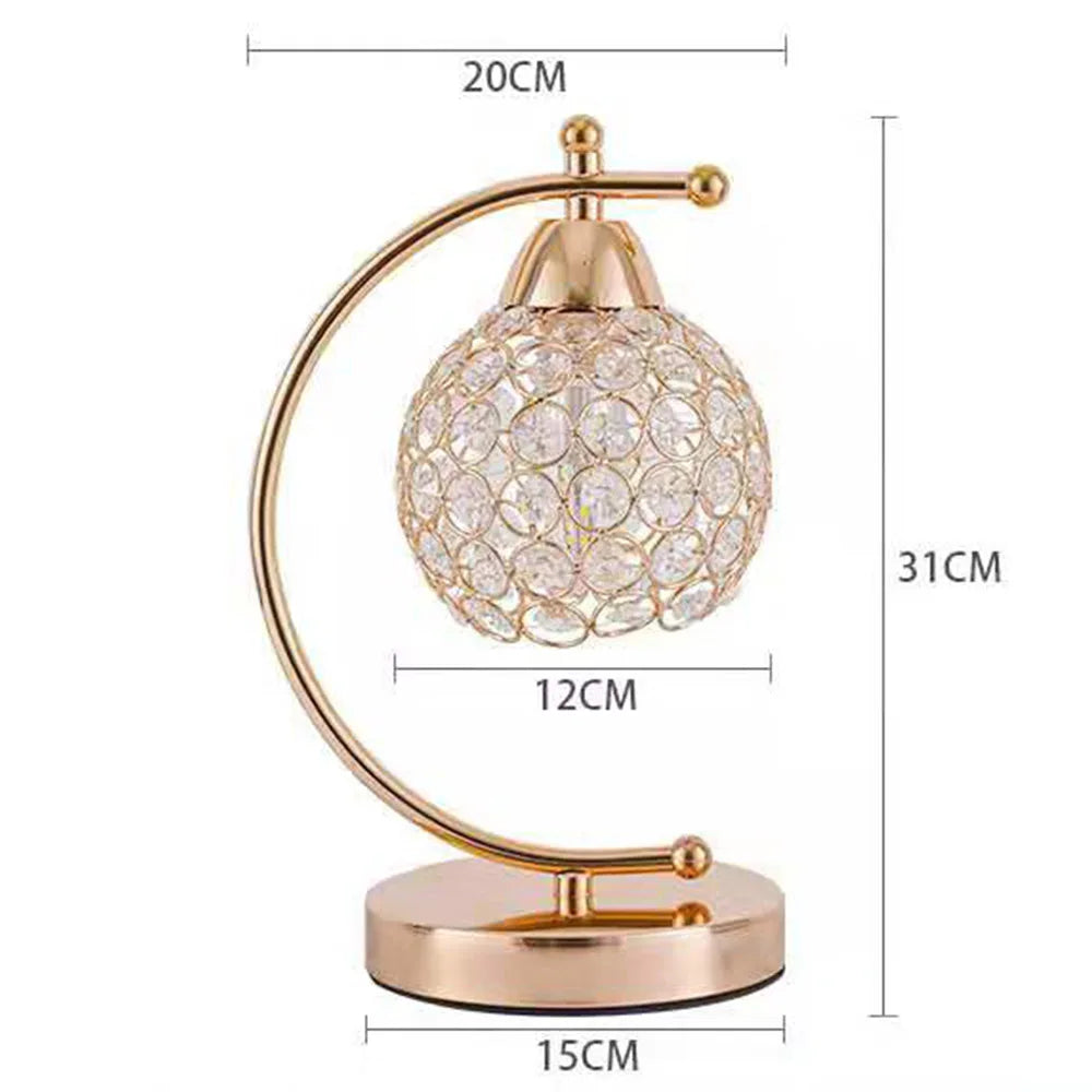 Modern Crystal Desk Table Lamp E27 Bedside Nightstand Light Crystal Bedside Home Decoration Indoor Lighting Room Night Lamp tableandwalllamps