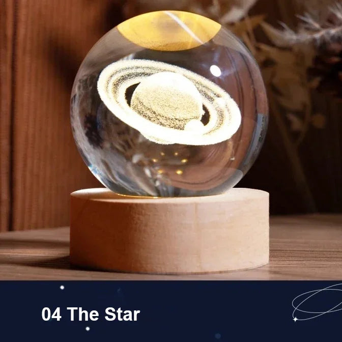 Christmas NEW LED Night Light Milky Way Galaxy Solar System Crystal Ball Children  Lamp Bedroom Ambient Light Creative Gift tableandwalllamps