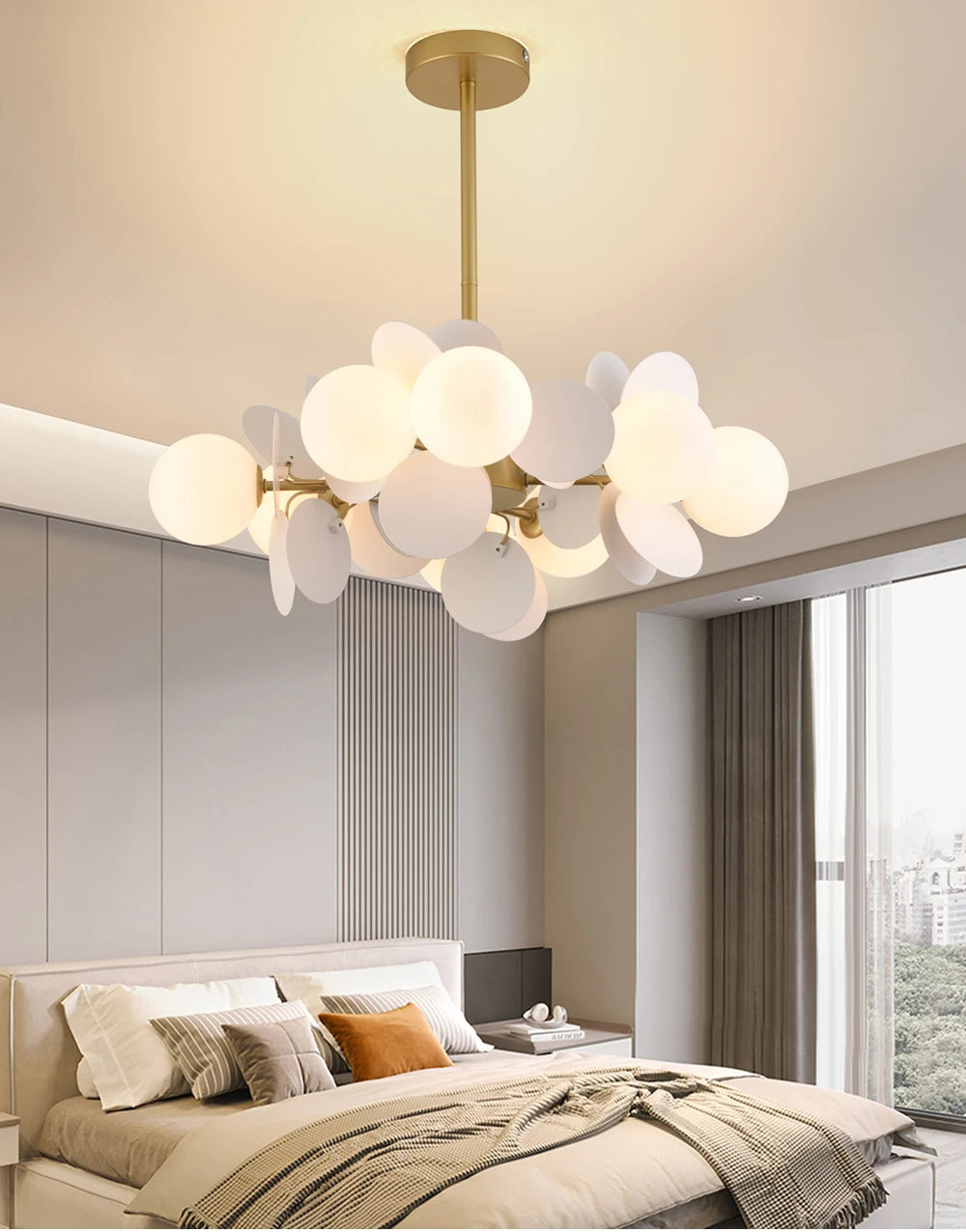 Scandinavian Style Chandelier For The Children's Room Nursery Bedroom Modern Led Chandeliers Living Room With Petals Lighting