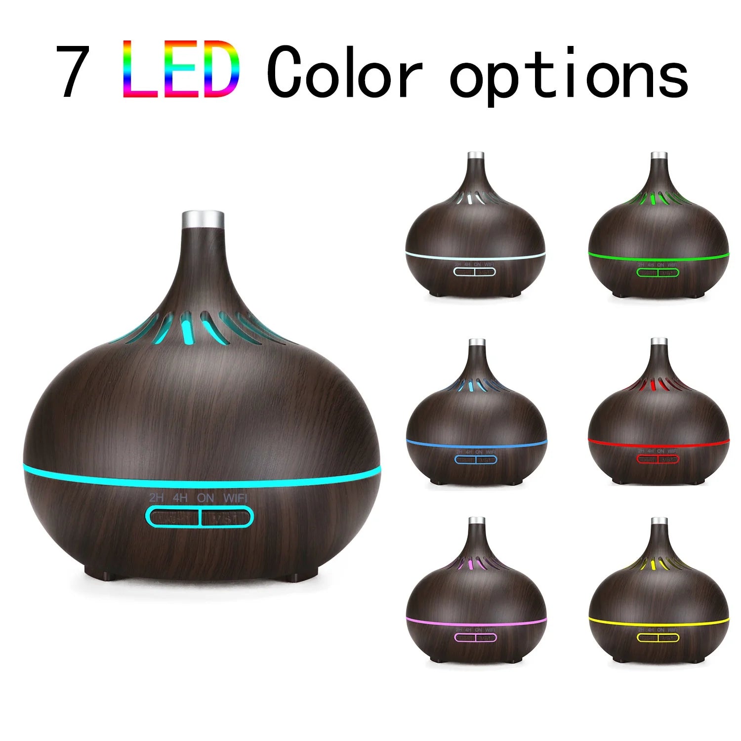 Smart WiFi Air Humidifier Essential Oil Diffuser Works with Alexa & Google Home Deep Wood EU Plug tableandwalllamps