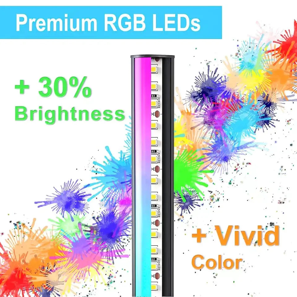 Smart RGB Dream Color Floor Lamp with Music Sync Modern 16 Million Color Changing Standing Mood Light with APP & Remote Control tableandwalllamps