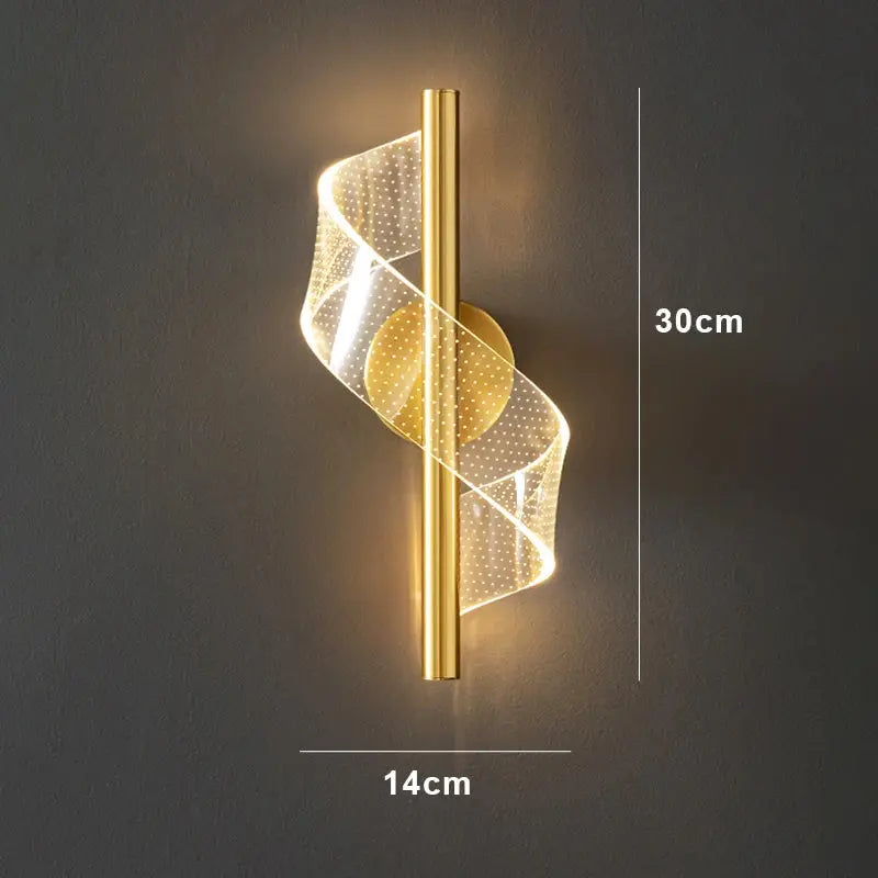 Nordic Spiral LED Pendant Lights Bedside Hanging Lamp Indoor Lighting Bedroom Living Room Home Decoration Modern Acrylic Light tableandwalllamps