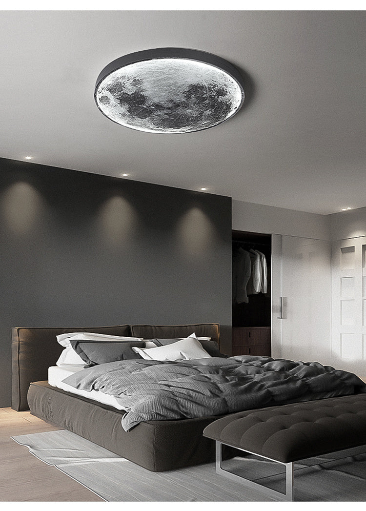 Nordic Art Design LED Moon Wall Lamp Bedroom Bedside Living Room Background  Lights Corridor Mural Courtyard Lighting Decor tableandwalllamps