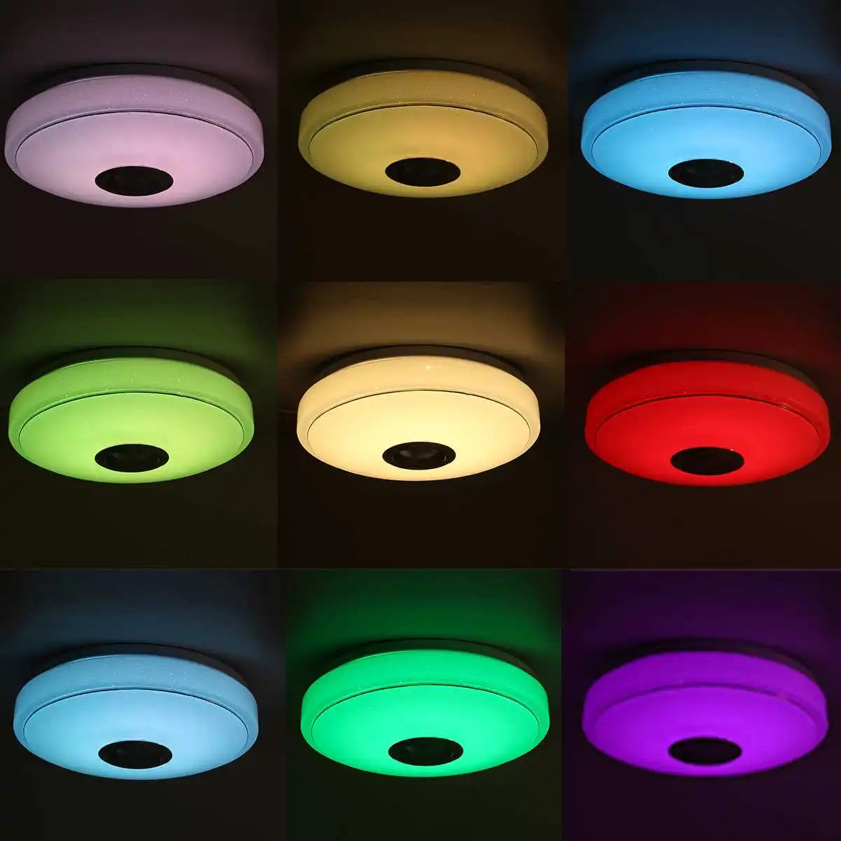 200W Smart LED Ceiling Light APP bluetooth Music Speaker Light RGB Dimmable Ceiling Lamp Home Bedroom Living Room Ambient Light