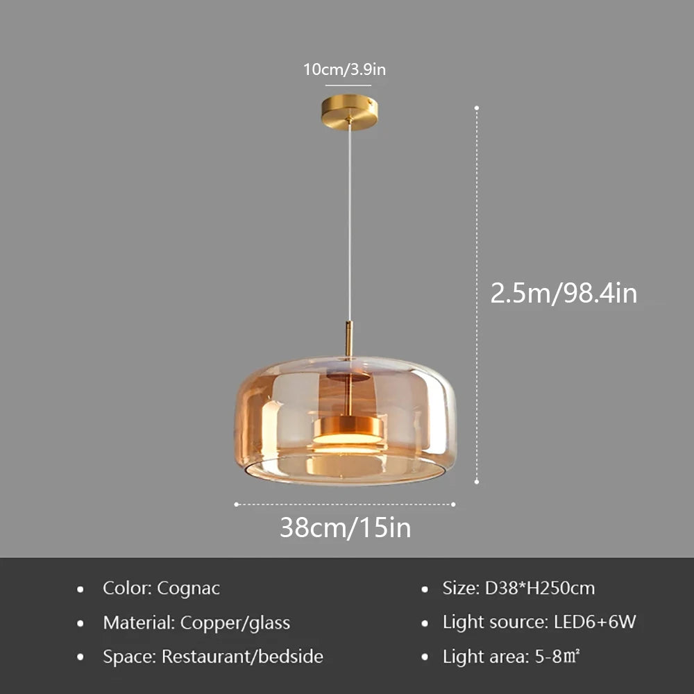 Modern Glass Led Pendant Light Nordic Suspension Dining Room Chandelier For Restaurant Kitchen Bedroom Bedside Hanging Lamp