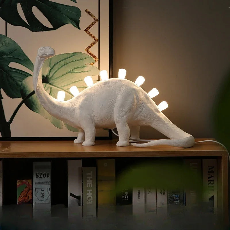 Nordic Dinosaur Resin LED Table Lamp Creative Designer Art Study Children's Room Bedhead Living  Model  Decoration Light tableandwalllamps